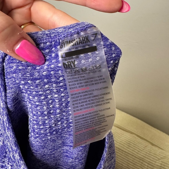 Gymshark Vital Seamless purple Long Sleeve Crop Top thumbholes contouring medium - Picture 5 of 6